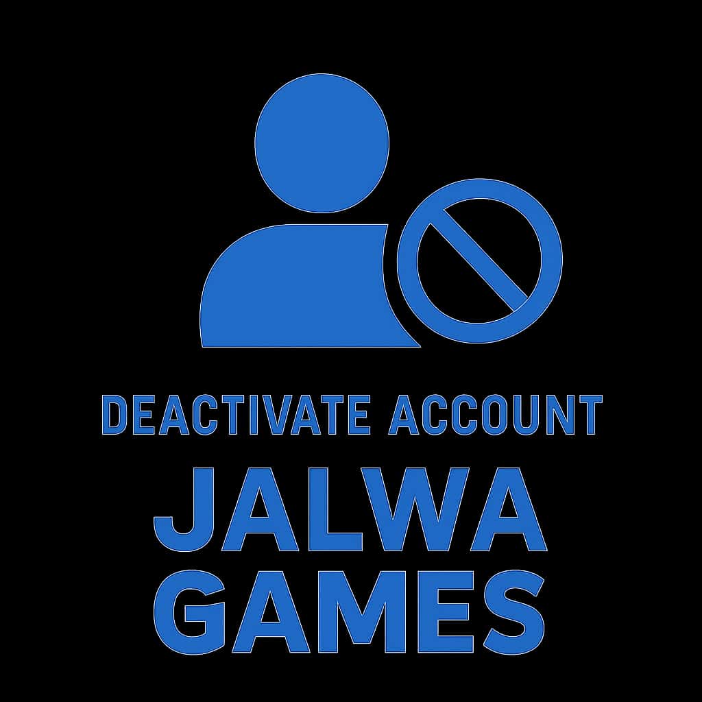 A simple design indicating account deactivation for Jalwa Games.
