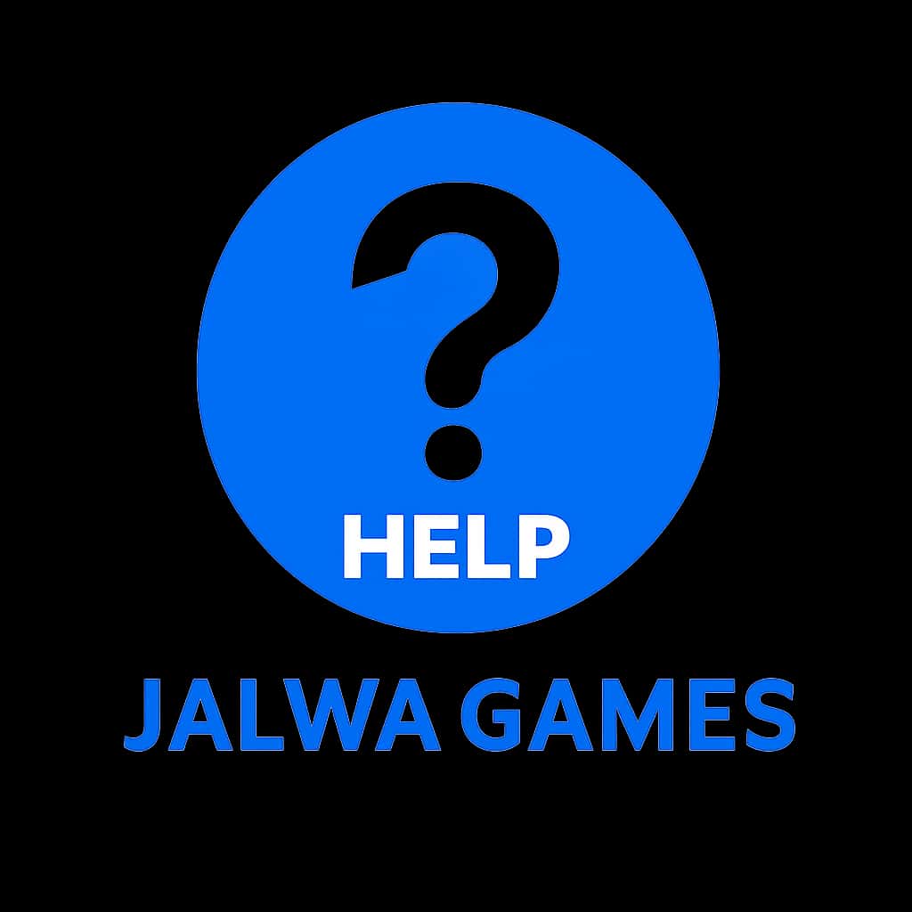 Professional badge design representing Jalwa Games Help.