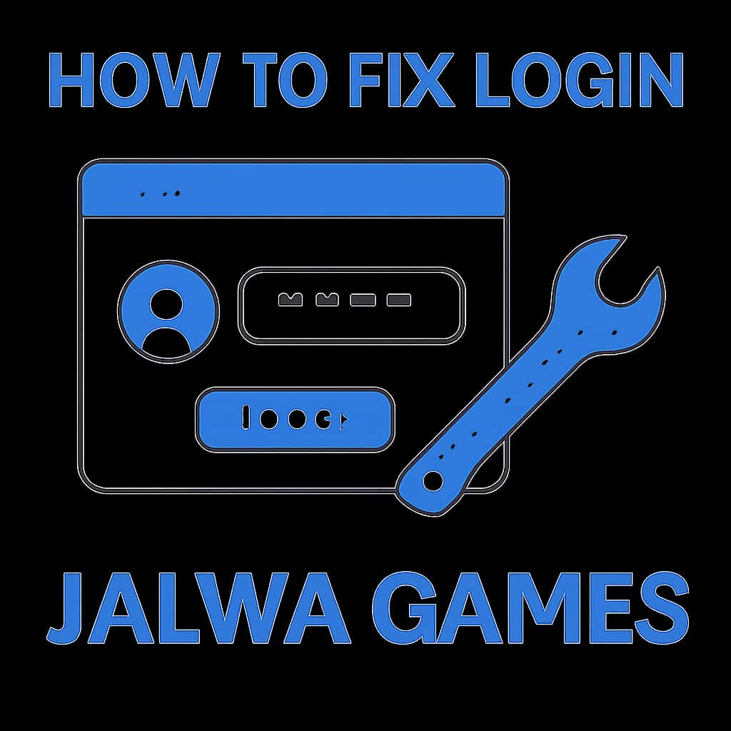 An educational diagram on troubleshooting login problems for Jalwa Games.