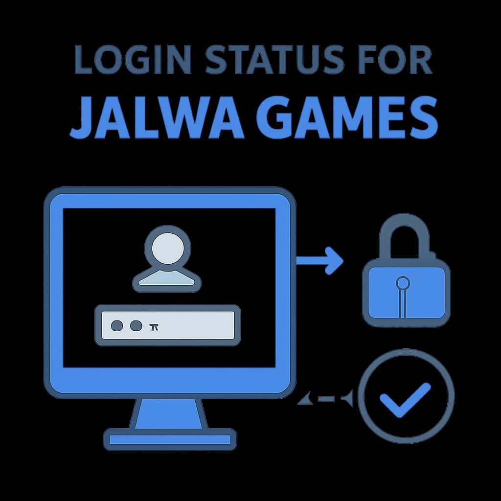 Illustration explaining login status for Jalwa Games.