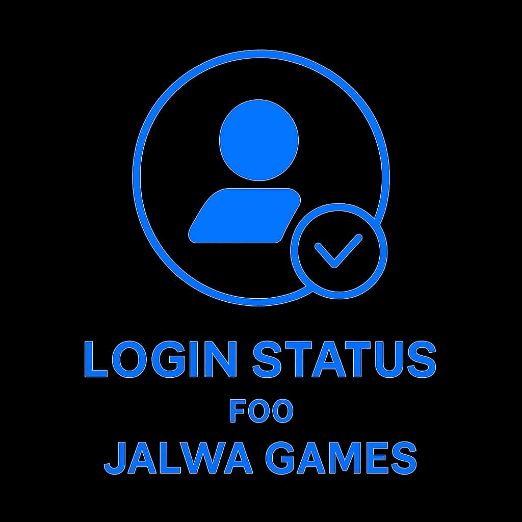 Icon representing login status for Jalwa Games in a professional style.