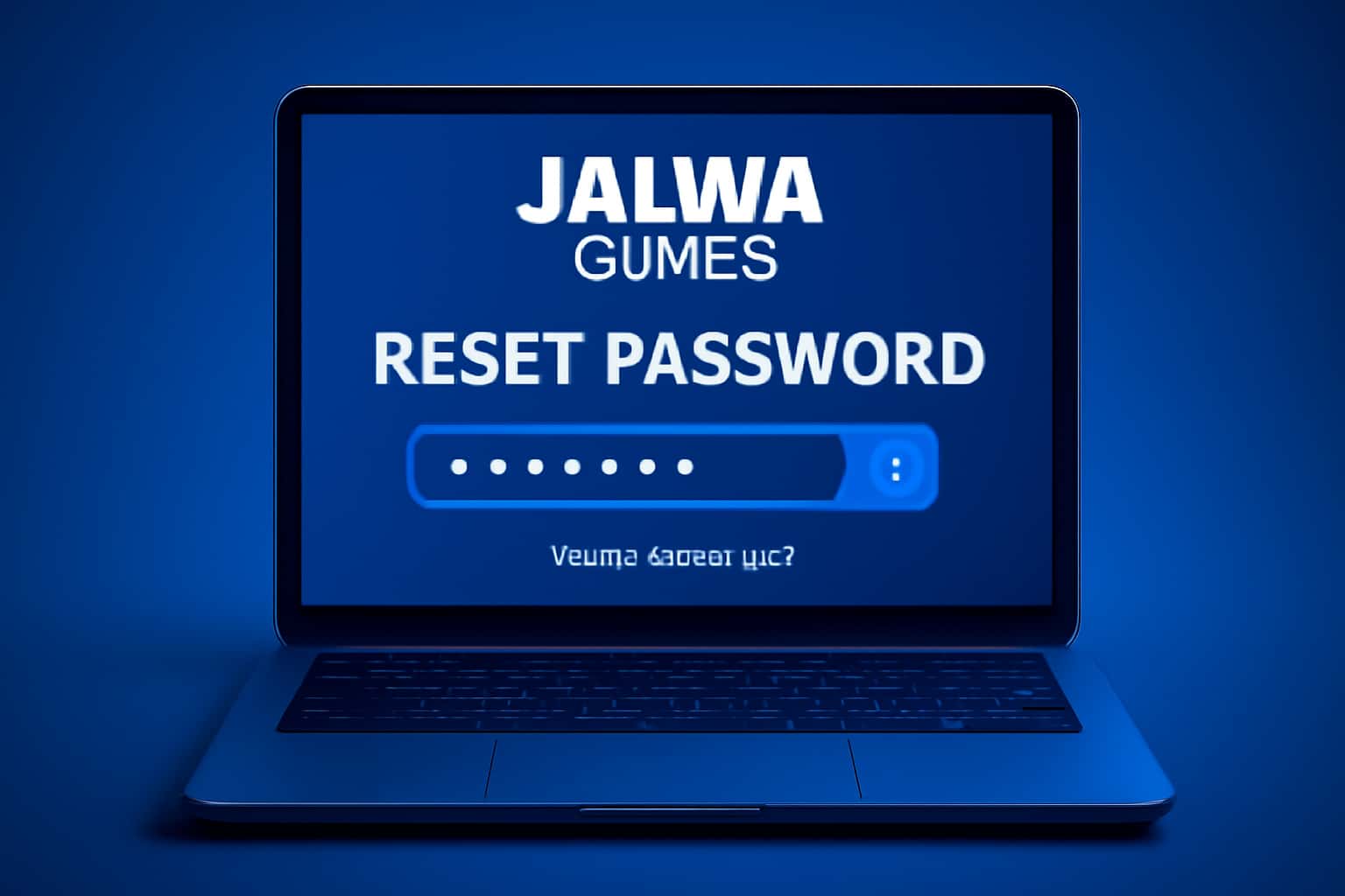 An informative scene illustrating the password reset process for Jalwa Games.