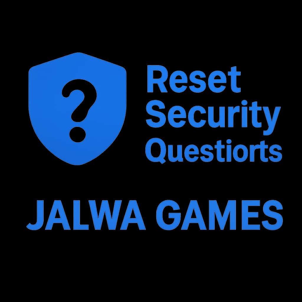A badge symbolizing security question reset for Jalwa Games.