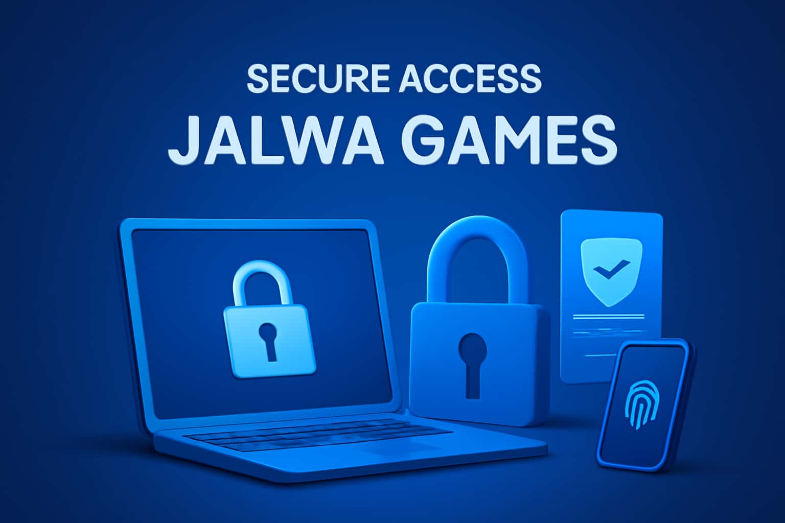 A visual representation of secure access features for Jalwa Games.