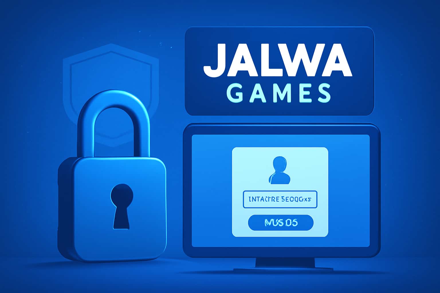 An informative scene showcasing the importance of securing an account with Jalwa Games.