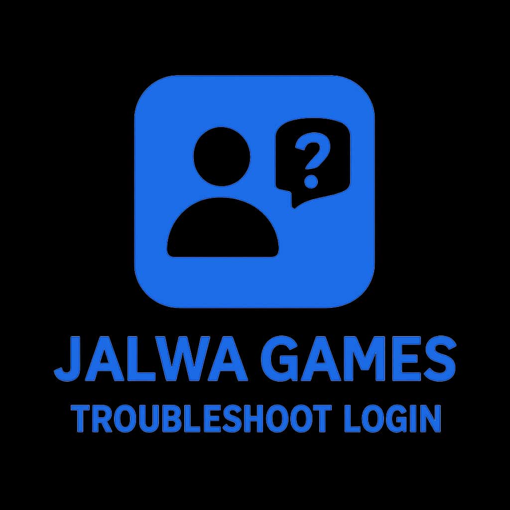 Icon representing troubleshooting login issues for Jalwa Games.
