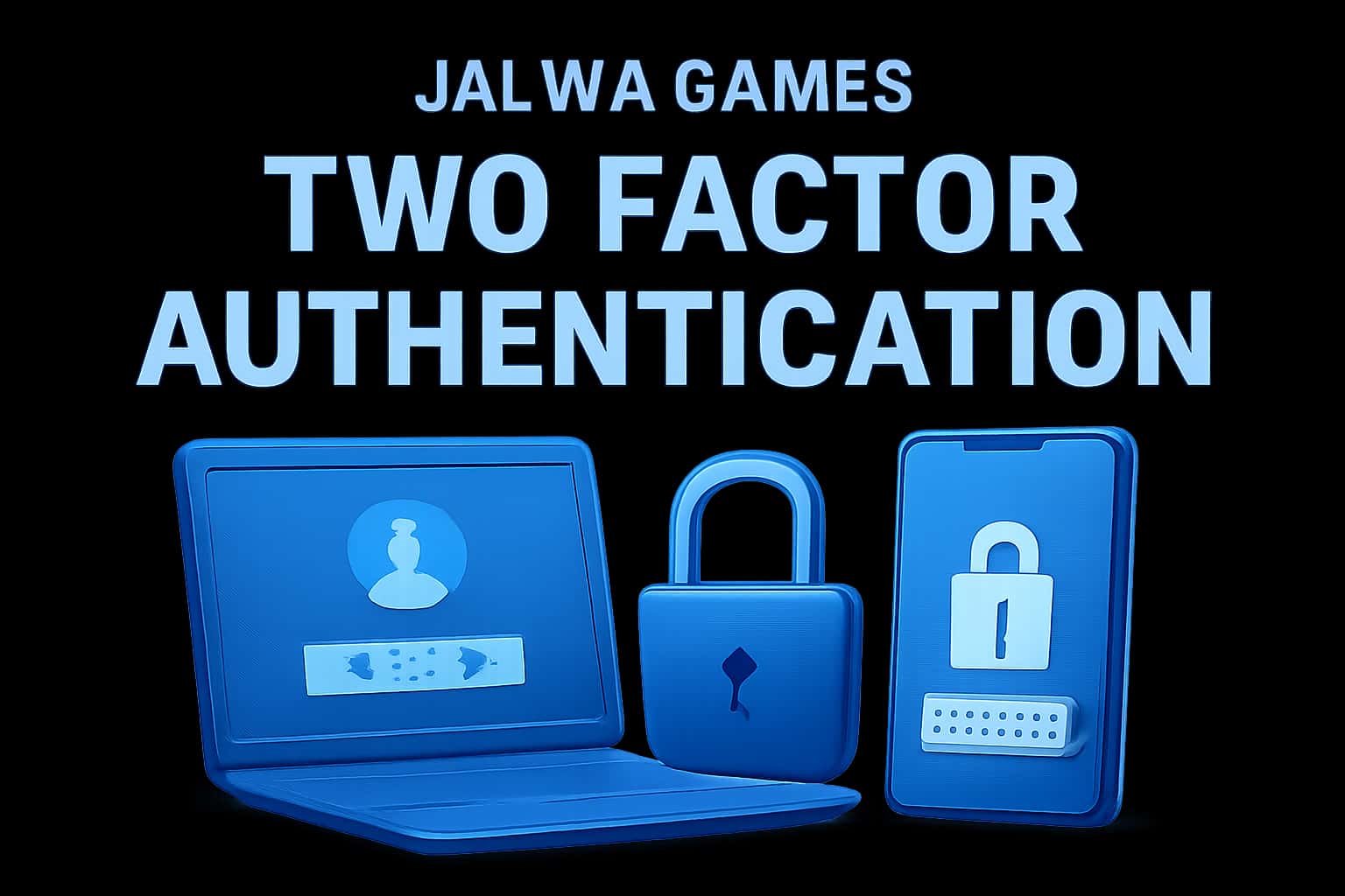 An informative scene illustrating Two Factor Authentication for Jalwa Games, emphasizing security features.